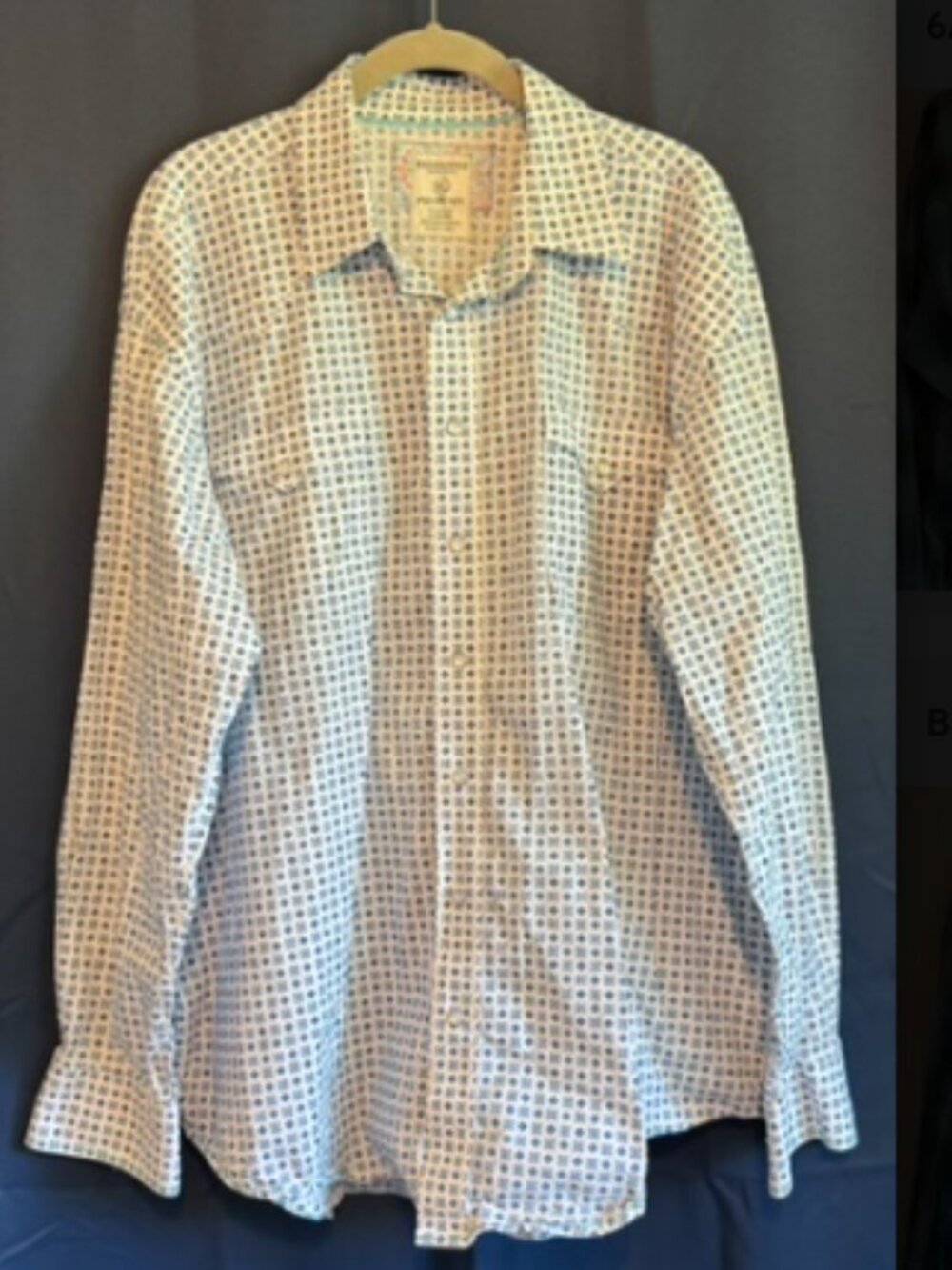 Rough Stock Geo Tile Long Sleeve Snap Shirt